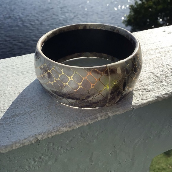 Wild Exotic Python Leather Bangles Bracelets Bundle (3 Bracelets) - Picture 12 of 13